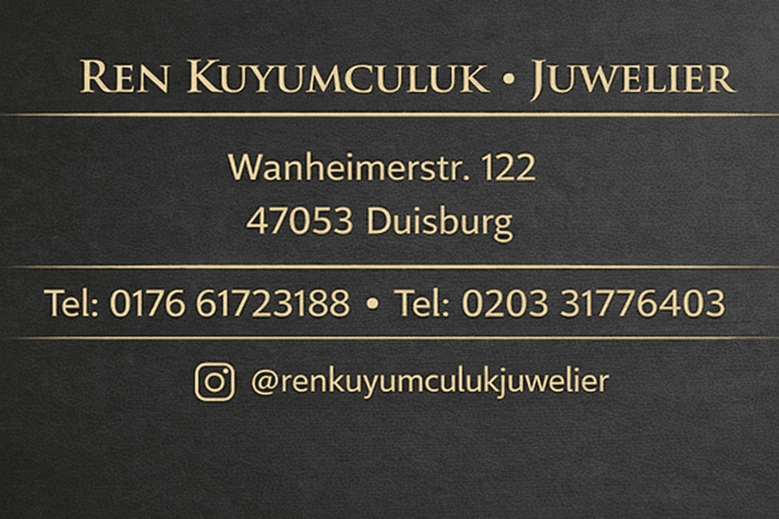 Visitenkarte von Ren Kuyumculuk Juwelier